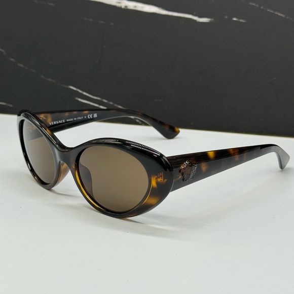 NEW VERSACE VE4455U 108/73 WOMEN CAT EYE SUNGLASSES VERSACE MOD 4455-U HAVANA - Picture 6 of 11